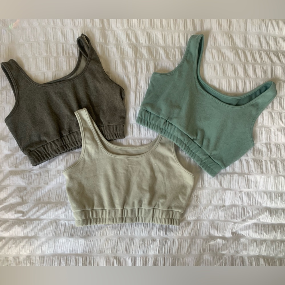 bundle of three crop tops